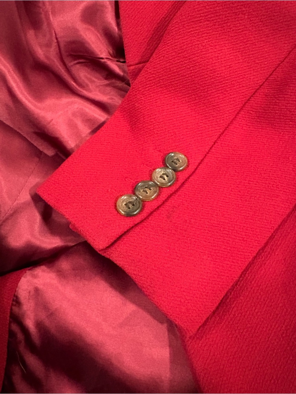 J. Crew Red Wool-Blend Single-Breasted Coat - Picture 5 of 14